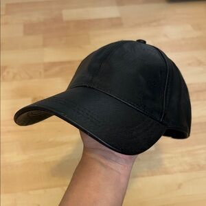 H&M Black Leather Cap